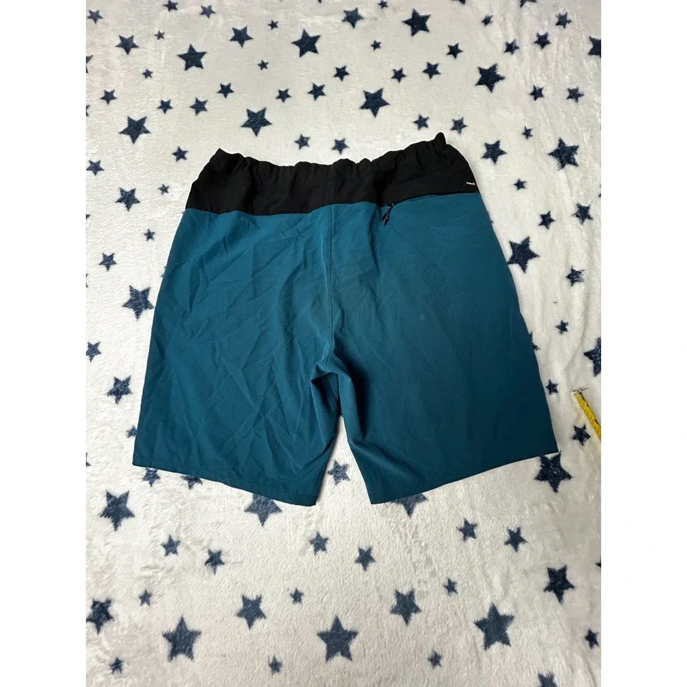 Hurley Mens L Blue Board Shorts Swim Surf Hybrid Stretch Performance